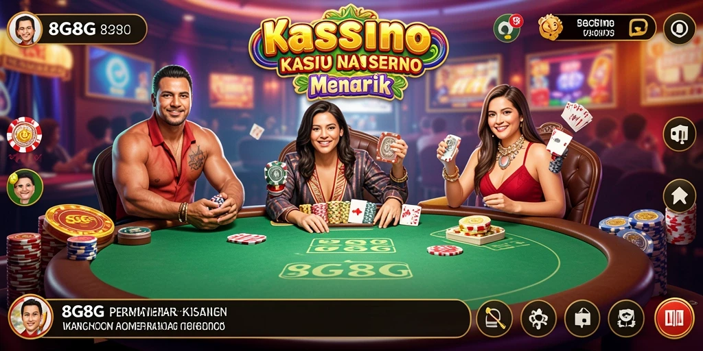 Screenshot permainan Kasino yang menampilkan antarmuka menarik 8G8G.