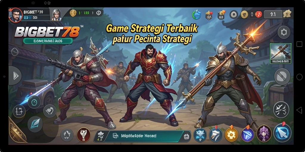 Screenshot gameplay BIGBET78 dengan pertempuran strategi yang mendebarkan.