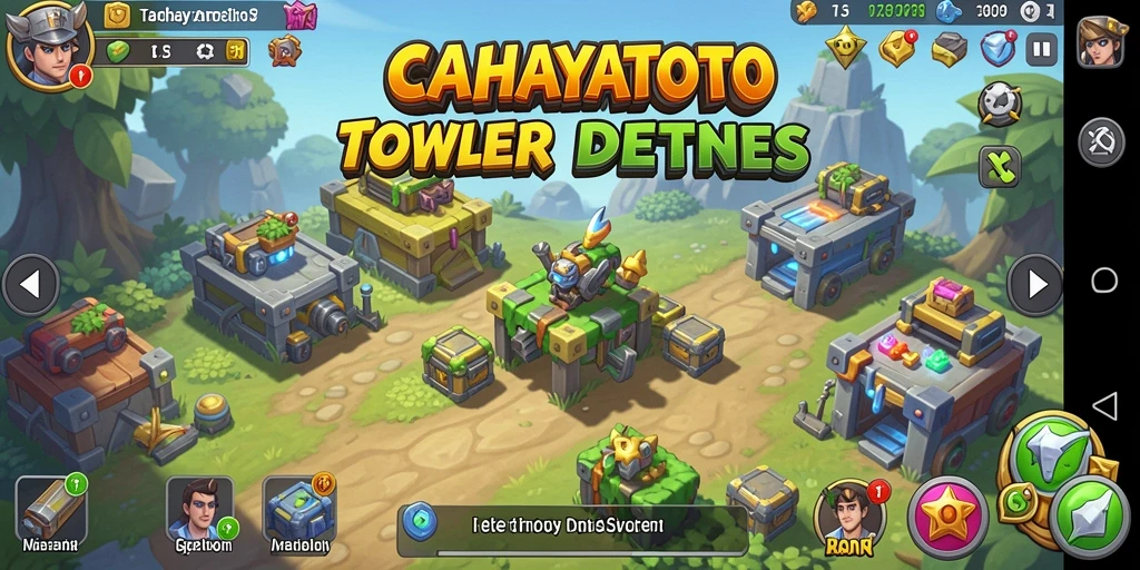 Tangkapan layar gameplay CAHAYATOTO menunjukkan menara yang siap bertahan dari serangan.