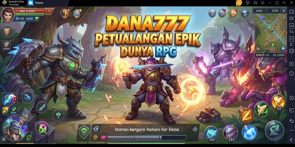 Screenshot DANA777 menampilkan aksi petualangan RPG yang mendebarkan.