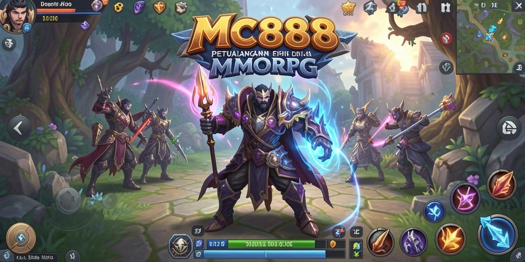 Tampilan gameplay seru dalam dunia fantasi MMORPG.