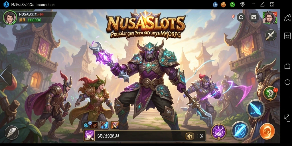 Tampilan gameplay seru dalam NUSASLOTS yang penuh petualangan MMORPG.