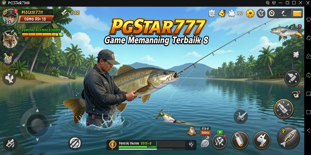 Tampilan gameplay PGSTAR777 menunjukkan suasana memancing yang menakjubkan dan interaksi yang menyenangkan.