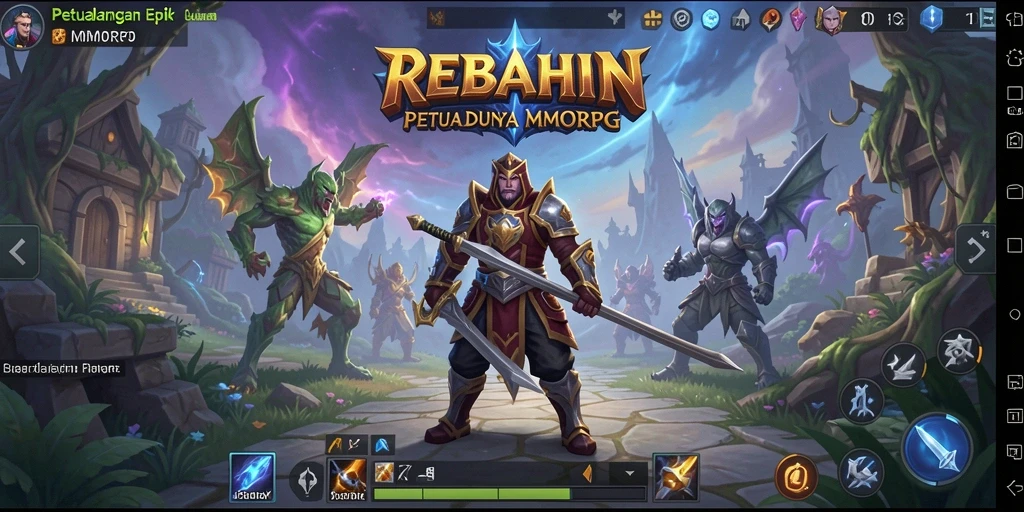 Screenshot gameplay <strong>REBAHIN</strong> yang menunjukkan aksi pertempuran epik.