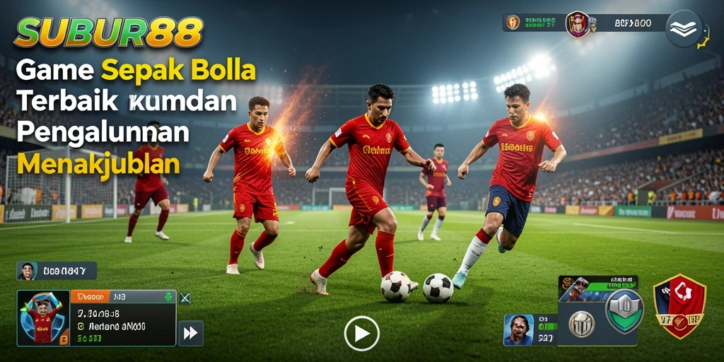 Tampilan gameplay mendebarkan di lapangan hijau dalam SUBUR88.