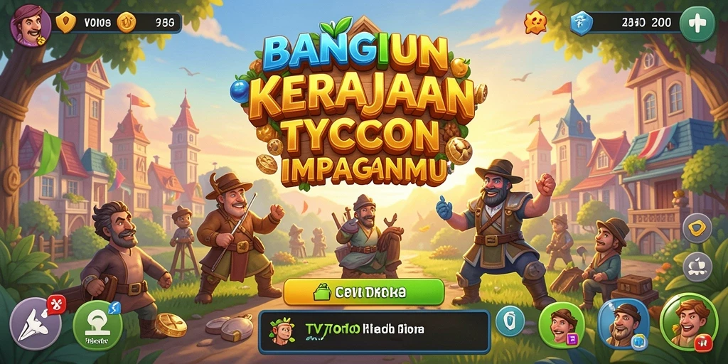 Screenshot dari gameplay <strong>TVTOTO</strong> yang menunjukkan aksi manajemen tycoon.
