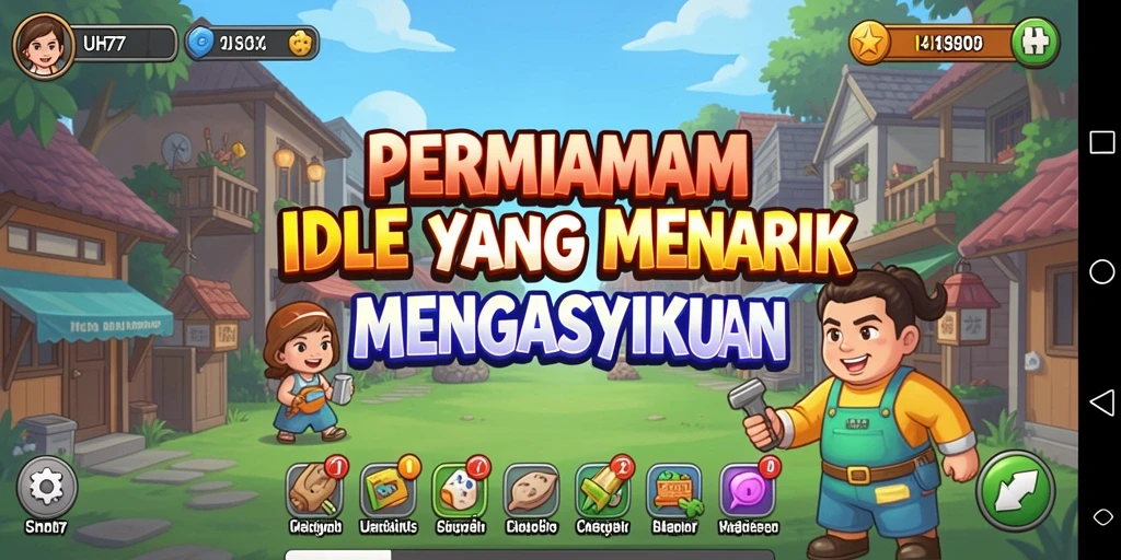 Screenshot UH77 menampilkan momen menarik dari gameplay Idle yang seru.